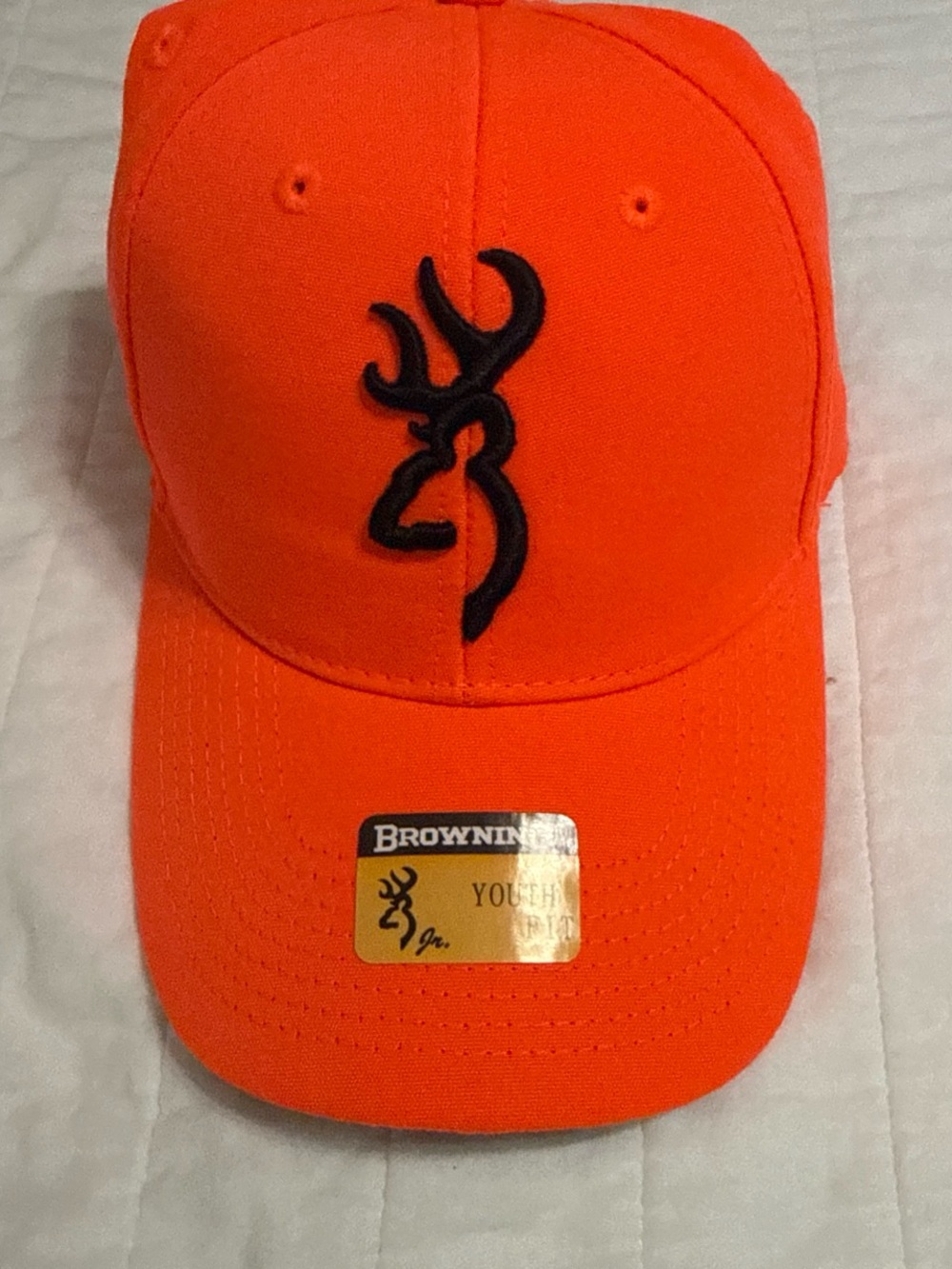 Browning Neon Orange Cap with Black Buckmark